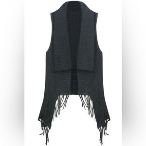 DEX FRINGE BENEFITS VEST CHARCOAL GREY
